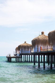 Beautiful bungalows for relaxation on the beach