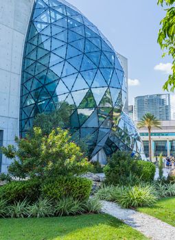 ST. PETERSBURG, FLORIDA - SEPTEMBER 2: Exterior of Salvador Dali Museum September 02, 2014 in St. Petersburg, FL. The museum has one of the largest collection of the works of Salvador Dali in the world.