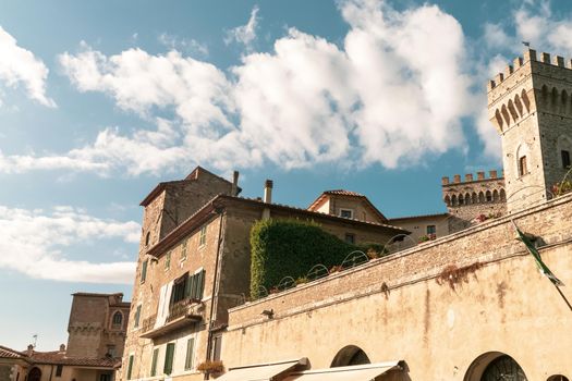 View of the famous Castle of San Casciano dei Bagni, Siena, Tuscany, Italy.