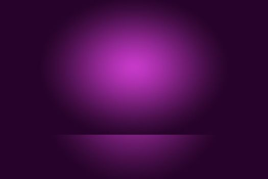 Studio Background Concept - Dark Gradient purple studio room background for product