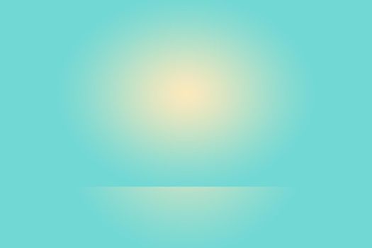 Abstract studio background texture of light blue and gray gradient wall, flat floor. for product