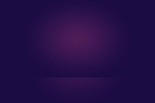 Studio Background Concept - Dark Gradient purple studio room background for product