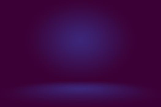 Studio Background Concept - Dark Gradient purple studio room background for product