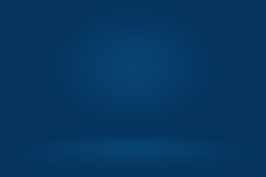 Gradient Blue abstract background. Smooth Dark blue with Black vignette Studio