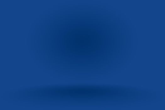 Gradient Blue abstract background. Smooth Dark blue with Black vignette Studio