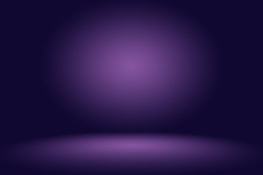 Studio Background Concept - Dark Gradient purple studio room background for product