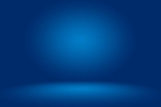 Gradient Blue abstract background. Smooth Dark blue with Black vignette Studio