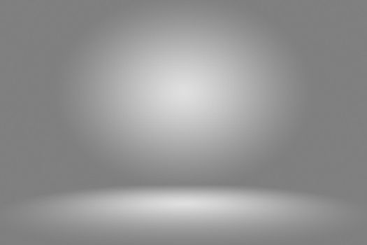 Abstract Empty Dark White Grey gradient with Black solid vignette lighting Studio wall and floor background well use as backdrop. Background empty white room with space for your text and picture.