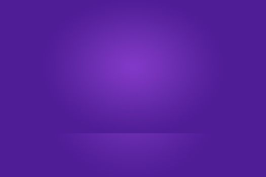 Studio Background Concept - Dark Gradient purple studio room background for product