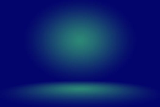 Gradient Blue abstract background. Smooth Dark blue with Black vignette Studio