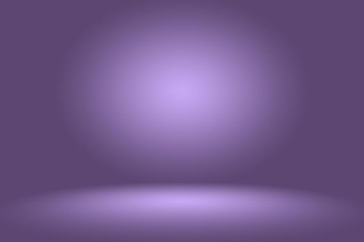 Studio Background Concept - Dark Gradient purple studio room background for product