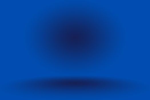 Gradient Blue abstract background. Smooth Dark blue with Black vignette Studio