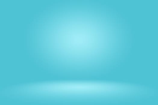 Gradient Blue abstract background. Smooth Dark blue with Black vignette Studio