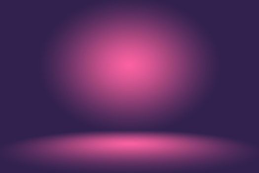 Studio Background Concept - Dark Gradient purple studio room background for product