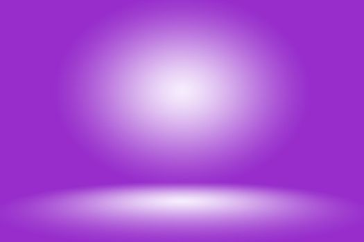 Studio Background Concept - Dark Gradient purple studio room background for product