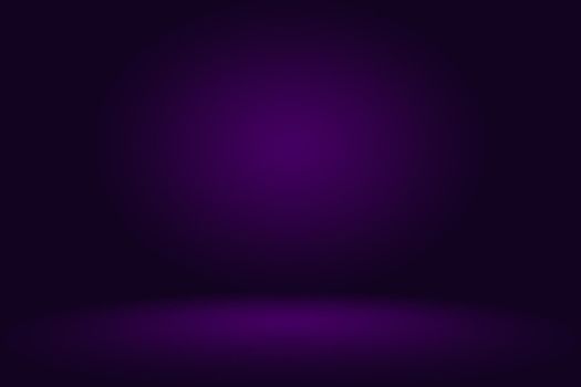 Studio Background Concept - Dark Gradient purple studio room background for product