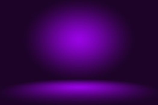 Studio Background Concept - Dark Gradient purple studio room background for product