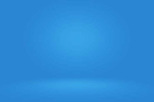 Gradient Blue abstract background. Smooth Dark blue with Black vignette Studio