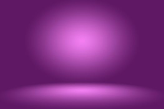 Studio Background Concept - Dark Gradient purple studio room background for product