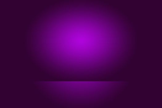 Studio Background Concept - Dark Gradient purple studio room background for product