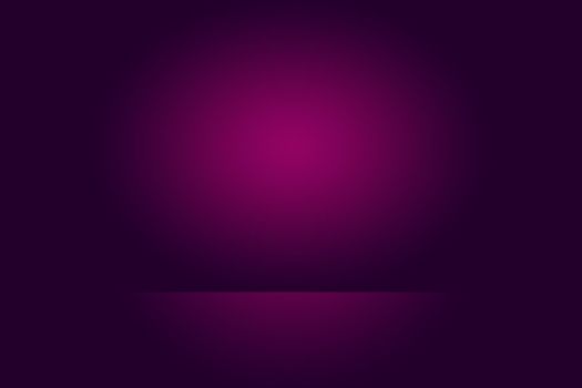 Studio Background Concept - Dark Gradient purple studio room background for product