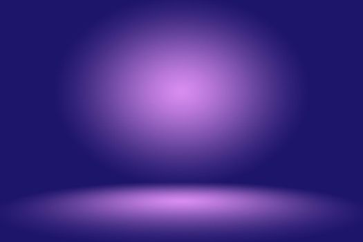 Studio Background Concept - Dark Gradient purple studio room background for product