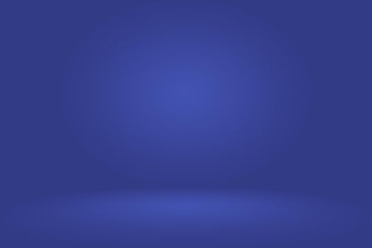 Gradient Blue abstract background. Smooth Dark blue with Black vignette Studio