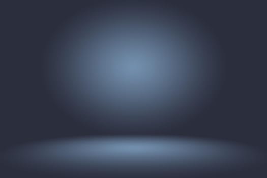 Abstract Smooth Dark blue with Black vignette Studio well use as background,business report,digital,website template,backdrop