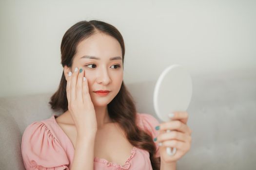 Beauty concept of asian girl. Skin care.
