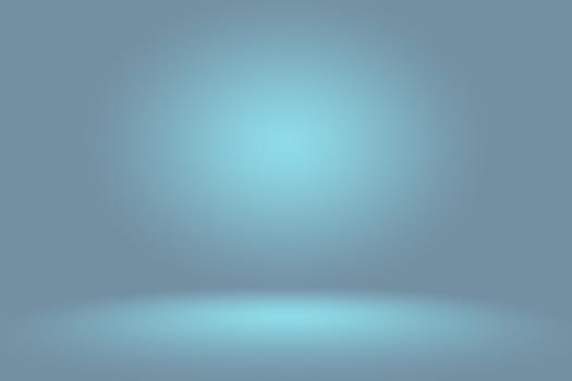 Gradient Blue abstract background. Smooth Dark blue with Black vignette Studio