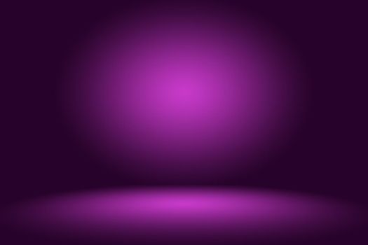 Studio Background Concept - Dark Gradient purple studio room background for product