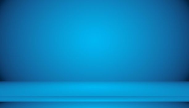 Blue gradient abstract background empty room with space for your text and picture.