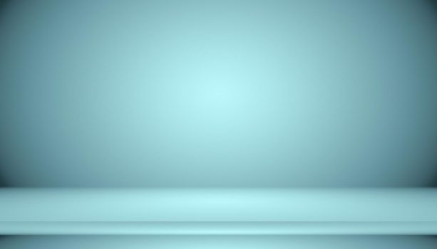 Blue gradient abstract background empty room with space for your text and picture.