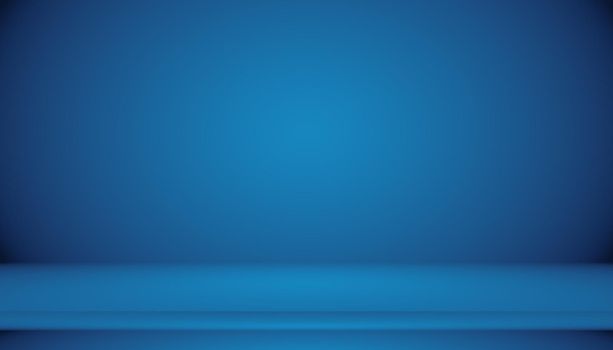 Blue gradient abstract background empty room with space for your text and picture.