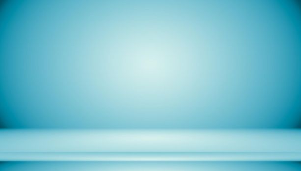 Blue gradient abstract background empty room with space for your text and picture.