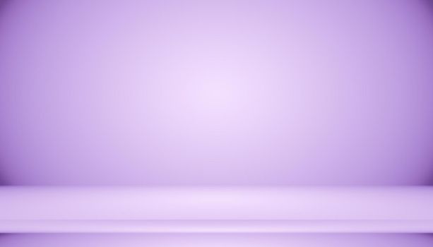 Studio Background Concept - Dark Gradient purple studio room background for product