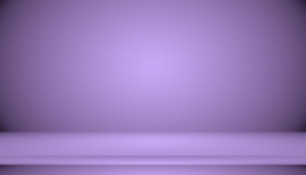 Studio Background Concept - Dark Gradient purple studio room background for product