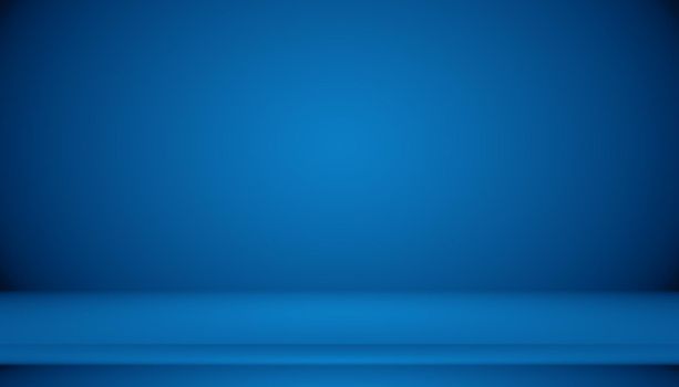 Blue gradient abstract background empty room with space for your text and picture.