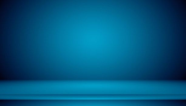 Blue gradient abstract background empty room with space for your text and picture.