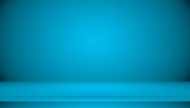 Blue gradient abstract background empty room with space for your text and picture.