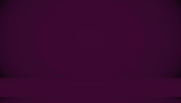 Studio Background Concept - Dark Gradient purple studio room background for product