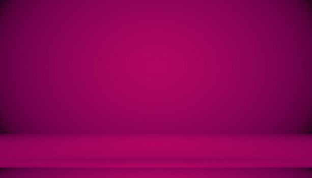 Studio Background Concept - Dark Gradient purple studio room background for product