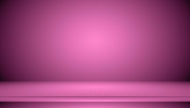 Studio Background Concept - Dark Gradient purple studio room background for product