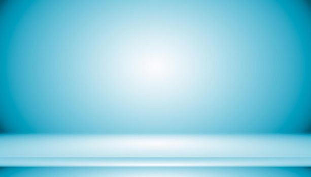 Blue gradient abstract background empty room with space for your text and picture.