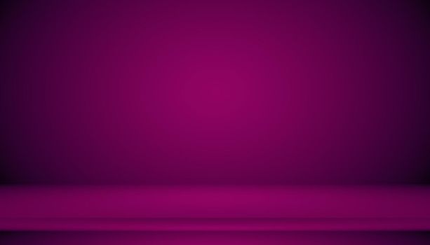 Studio Background Concept - Dark Gradient purple studio room background for product