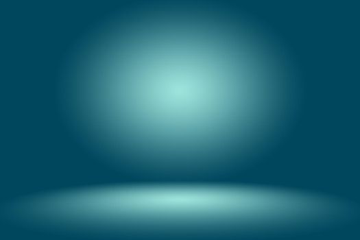 Gradient Blue abstract background. Smooth Dark blue with Black vignette Studio