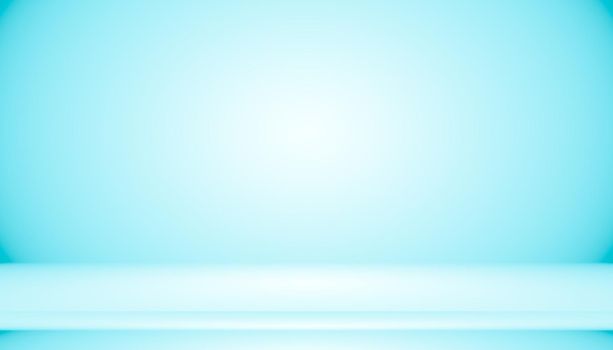 Blue gradient abstract background empty room with space for your text and picture.