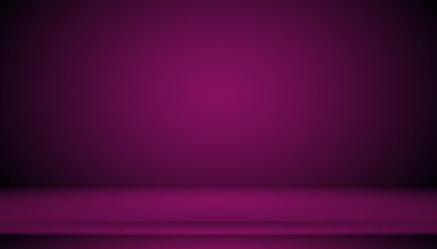 Studio Background Concept - Dark Gradient purple studio room background for product