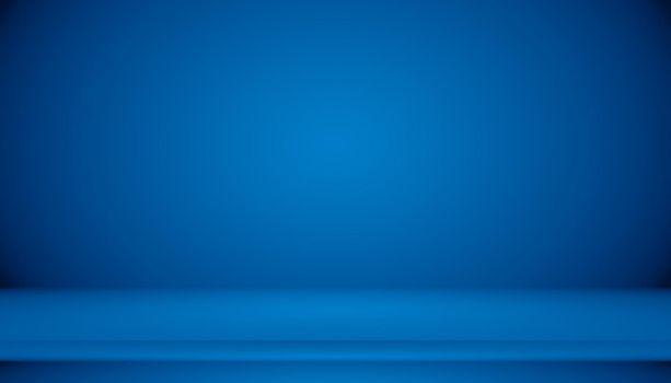 Blue gradient abstract background empty room with space for your text and picture.