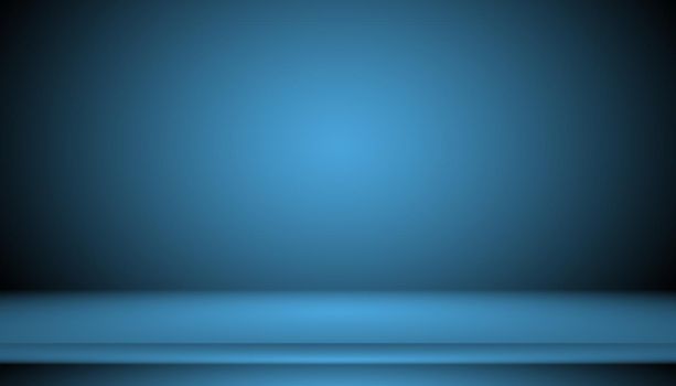 Blue gradient abstract background empty room with space for your text and picture.